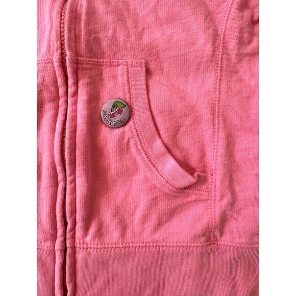 Vintage Y2k Cherokee Light Pink Full Zip Hoodie with Cherry Detail size M 10/12 - Picture 7 of 8